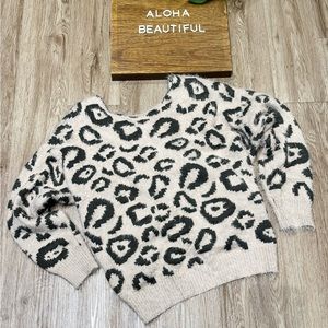 Easel Leopard Print Sweater